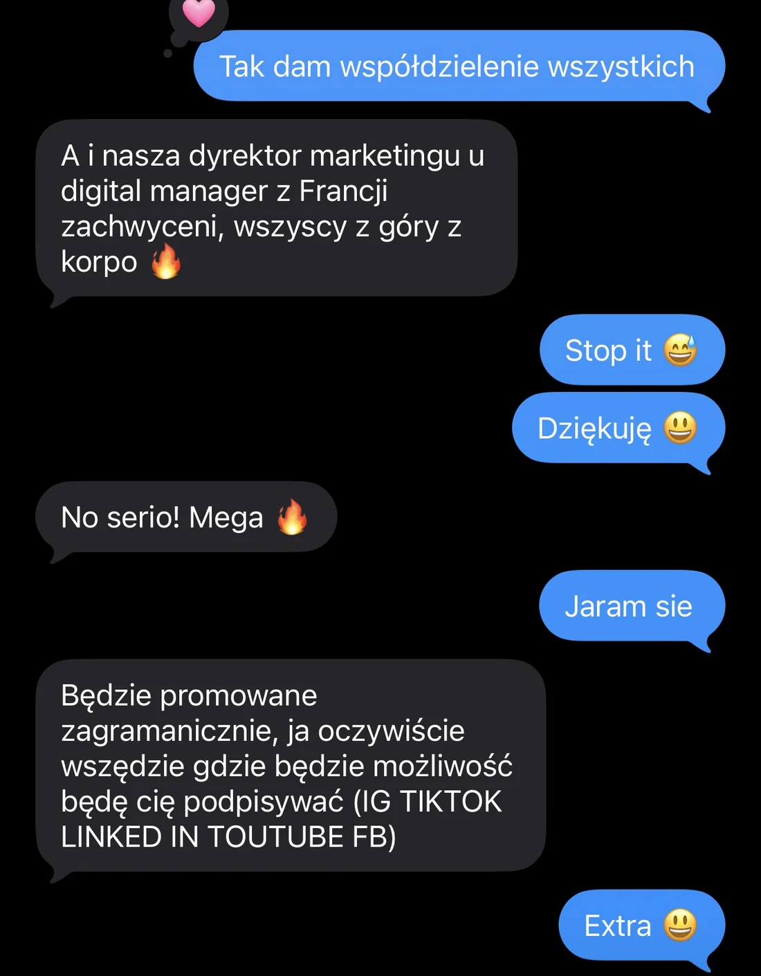 Wiadomość od klientki - reakcja działu marketingu
